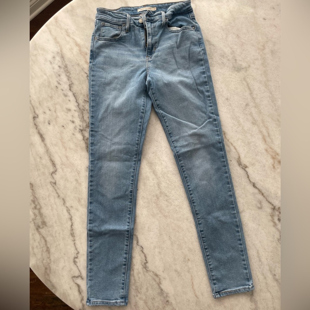 Women's High Rise Skinny Light Blue Jeans